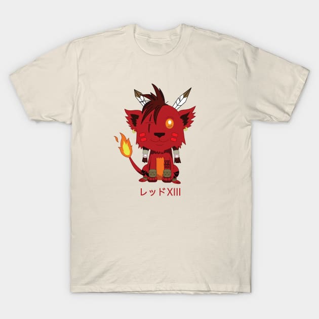 Red XIII chibi T-Shirt by Creative Wiz